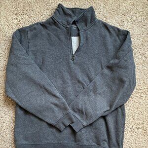 Croft & Barrow Grey Quarter Zip Sweatshirt - Men's S